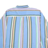 SIERRA PACIFIC Mens Blue & Beige Striped Shirt XL Cotton Long Sleeve Casual