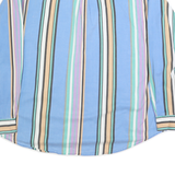 SIERRA PACIFIC Mens Blue & Beige Striped Shirt XL Cotton Long Sleeve Casual