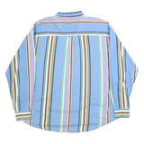 SIERRA PACIFIC Mens Blue & Beige Striped Shirt XL Cotton Long Sleeve Casual
