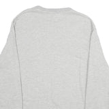 CHAMPION Mens Grey Sweatshirt Crew Neck XL Logo Embroidered Cotton Blend