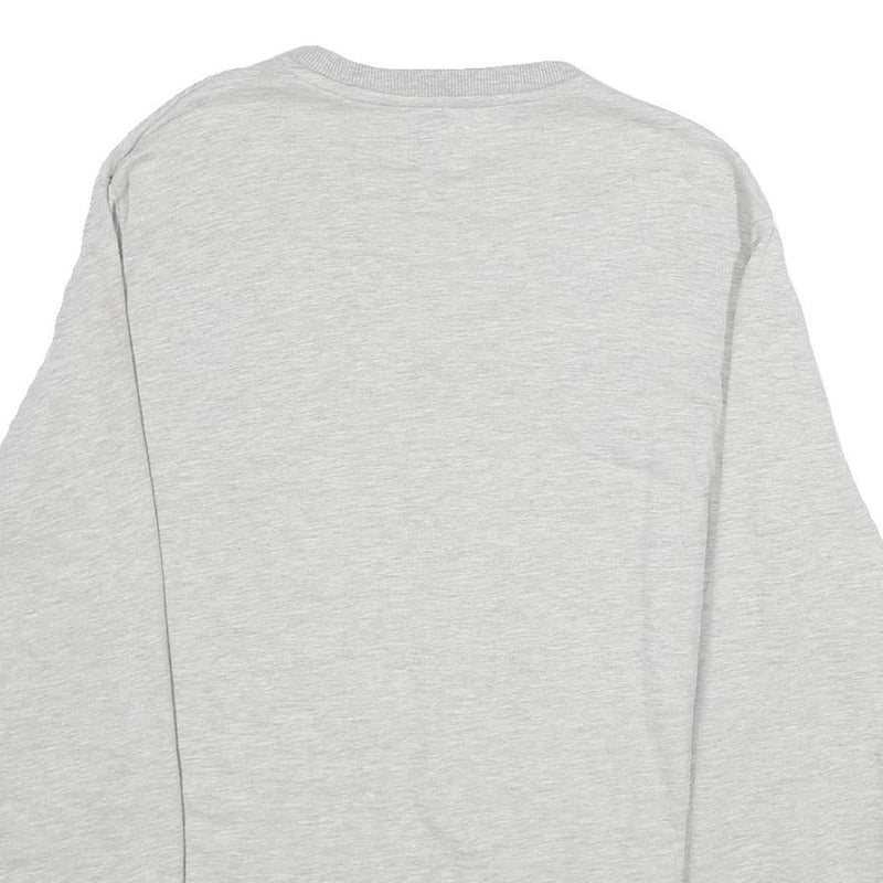 CHAMPION Mens Grey Sweatshirt Crew Neck XL Logo Embroidered Cotton Blend