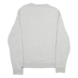 CHAMPION Mens Grey Sweatshirt Crew Neck XL Logo Embroidered Cotton Blend