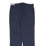 RED KAP Mens Cotton Blend Navy Regular Fit Straight Leg Trousers W38 L34