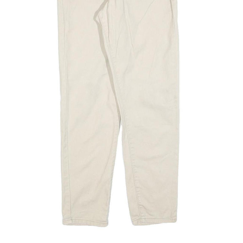 LEVI'S Boys Jeans Cream Regular Straight Denim W25 L28 Drawstring Cotton Blend