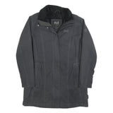 JACK WOLFSKIN Womens Black Outdoor Zip Jacket L Polyester Blend Plain Warm