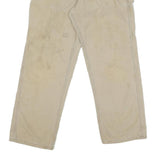 CARHARTT Mens Beige Cotton Blend Regular Straight Trousers W32 L29 Workwear