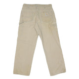 CARHARTT Mens Beige Cotton Blend Regular Straight Trousers W32 L29 Workwear