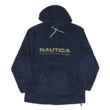 NAUTICA Mens Navy Hoodie 2XL Polyester Blend Pullover Hooded Sweatshirt