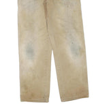 DICKIES Mens Cotton Blend Beige Regular Fit Straight Leg Trousers W34 L30