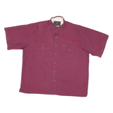 RIVERS Mens Red & Purple Striped Shirt L Button-Down Cotton Blend Casual