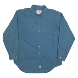 LEVI'S Mens Blue Cotton Shirt XL Button Front Casual Classic Two Pocket
