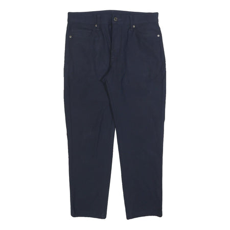 LEVI'S Mens Polyester Blend Navy Slim Straight Trousers W30 L26 Classic Fit Zip