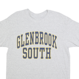Mens Grey Glenbrook South Graphic T-Shirt L Short Sleeve Crew Neck Casual Cotton