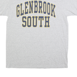 Mens Grey Glenbrook South Graphic T-Shirt L Short Sleeve Crew Neck Casual Cotton
