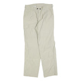 TENSON Mens Polyester Blend Beige Regular Cargo Trousers W32 L32 Zip Closure