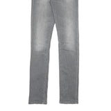 CARHARTT Mens Slim Jeans Grey Denim W34 L30 Zip Slim Fit Casual Workwear