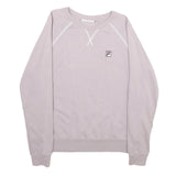 FILA Womens Purple Crew Neck M Sweater Cotton Blend Casual Lightweight Logo
