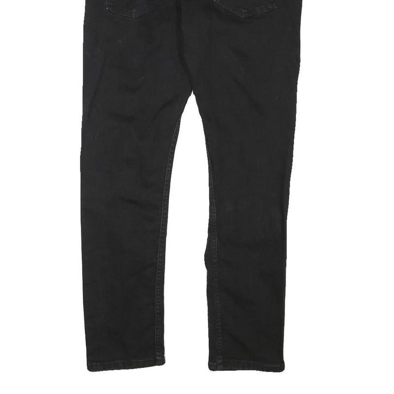 LEVI'S 512 Mens Slim Black Denim Raw W31 L27 Distressed Detail Jeans