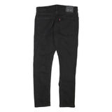 LEVI'S 512 Mens Slim Black Denim Raw W31 L27 Distressed Detail Jeans