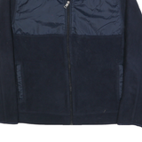 NAUTICA Mens Navy Blue Fleece Zip Jacket L Warm Casual Outdoor