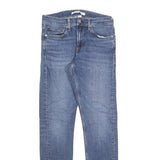 CALVIN KLEIN JEANS Mens Slim Blue Denim Jeans W30 L32 Zip Cotton Blend Casual