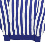 CROSSBAR Mens Blue & White Patterned Jumper Polo Collar 1/4 Zip L Acrylic Knit