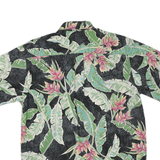 COOKE STREET Mens Black Green Hawaiian Shirt M Cotton Blend Summer Casual