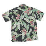 COOKE STREET Mens Black Green Hawaiian Shirt M Cotton Blend Summer Casual