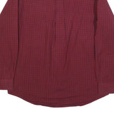 CHAPS Mens Red & Black Check Shirt M Button-Down Collar Long Sleeve Cotton Blend