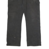 DICKIES Mens Relaxed Black Cotton Blend Trousers W36 L30 Workwear Zip Closure