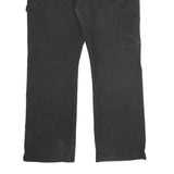 DICKIES Mens Relaxed Black Cotton Blend Trousers W36 L30 Workwear Zip Closure