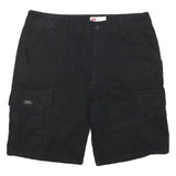 WRANGLER Mens Black Cargo Shorts XL W36 Cotton Blend Casual Outdoor