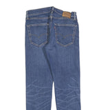 LEVI'S 502 Mens Blue Slim Straight Denim Cotton Blend Medium W30 L32 Zip Closure