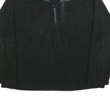 STARTER Mens Black Pullover Plain 1/4 Zip Polyester Jumper XL Casual Outdoor