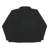 STARTER Mens Black Pullover Plain 1/4 Zip Polyester Jumper XL Casual Outdoor