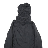 JACK WOLFSKIN Womens Black Outdoor Jacket M Nylon Plain Hooded Zip Weatherproof