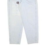 CAMION Womens Regular Fit Light Blue Denim Jeans W30 L32 Patch Detail Zip
