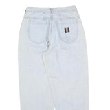 CAMION Womens Regular Fit Light Blue Denim Jeans W30 L32 Patch Detail Zip