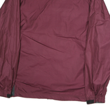 NIKE Mens Maroon Bomber Jacket L Polyester Plain Lightweight Sports Zip