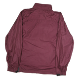 NIKE Mens Maroon Bomber Jacket L Polyester Plain Lightweight Sports Zip