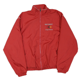 AUGUSTA Mens Red Lady Indians Track Jacket L Polyester Plain Zip Lightweight