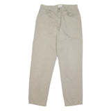 CALVIN KLEIN JEANS Womens Cotton Blend Beige Regular Fit Straight Leg Trousers
