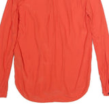 TOMMY HILFIGER Womens Red Top Long Sleeve V-Neck Plain S Elegant Polyester