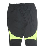 NIKE Mens Joggers Black & Neon Yellow XL W32 L36 Slim Tapered Fitness Track