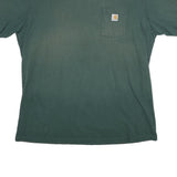 CARHARTT Mens Green & N/A Classic T-Shirt 2XL Short Sleeve Crew Neck Workwear