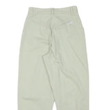 PARADISE MAC Womens Cotton Blend White Relaxed Straight Trousers W26 L27 Casual