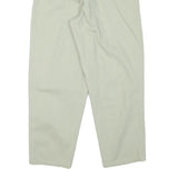 PARADISE MAC Womens Cotton Blend White Relaxed Straight Trousers W26 L27 Casual