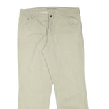 DICKIES Womens Cotton Blend Beige Regular Straight Trousers W35 L30 Workwear Zip