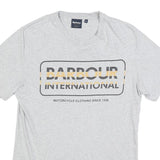 BARBOUR INTERNATIONAL Mens Grey & Yellow Graphic T-Shirt M Short Sleeve Crew