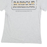 BARBOUR INTERNATIONAL Mens Grey & Yellow Graphic T-Shirt M Short Sleeve Crew